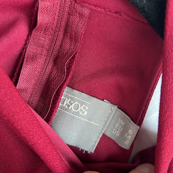 Asos Petite Double Layer Red Dress High Neck Line Size 2 NWOT - Picture 13 of 13